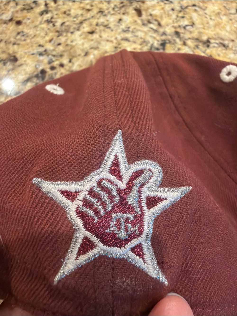 A&M Maroon Embroidered Logo Cap with White Stitching Gig Em!! - Picture 5 of 7